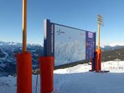 Slope map with current weather report