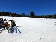 Beginner slope at the practice lift