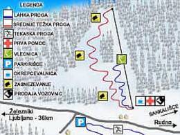 Trail map Rudno – Železniki