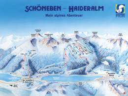 Trail map Belpiano (Schöneben)/Malga San Valentino (Haideralm)