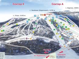 Trail map Sheregesh – Kemerovo