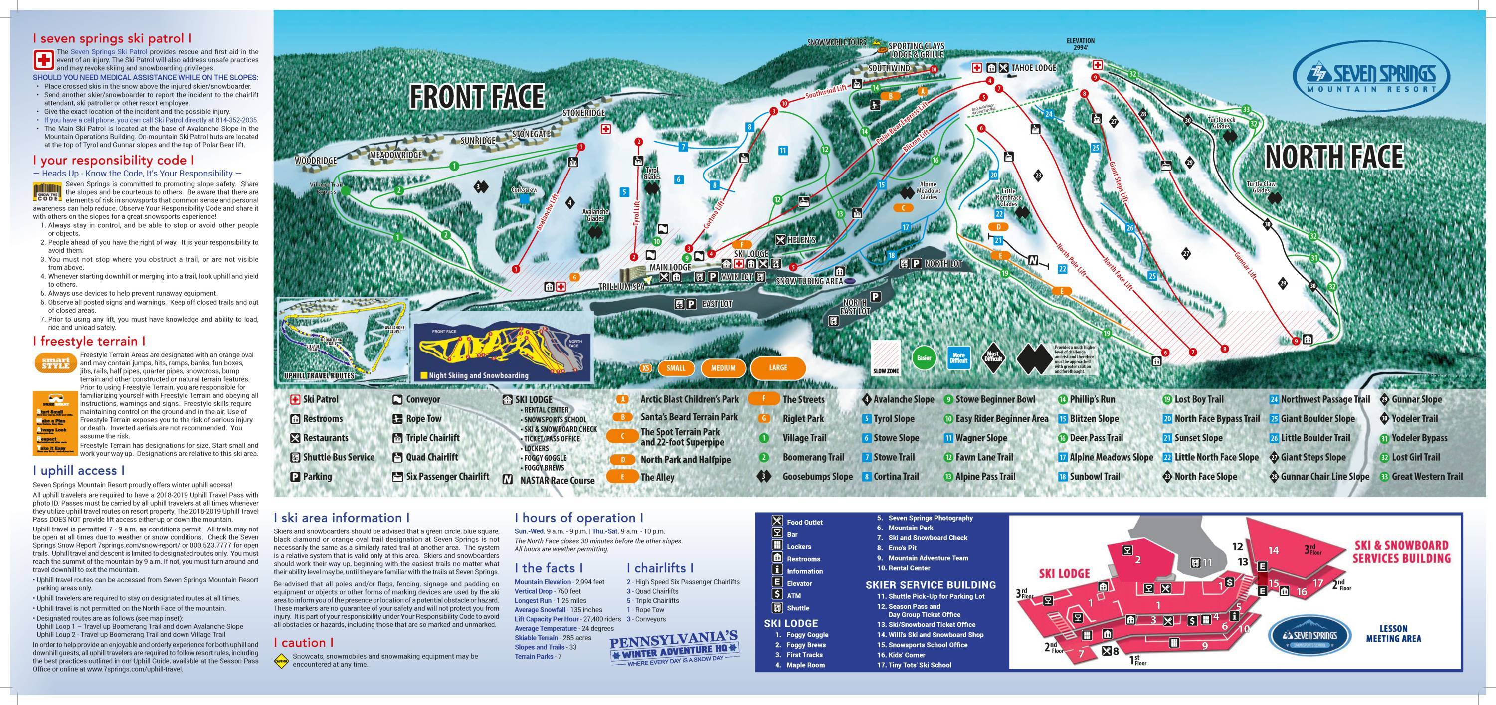 Seven Springs Ski Map Trail Map Seven Springs