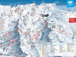 Trail map Alagna Valsesia/Gressoney-La-Trinité/Champoluc/Frachey (Monterosa Ski)