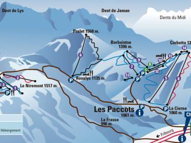 Les paccots ski map