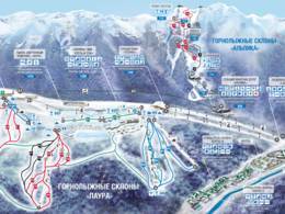 Trail map Gazprom Mountain Resort (Laura) – Esto-Sadok (Sotschi)