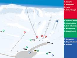 Trail map Skálafell