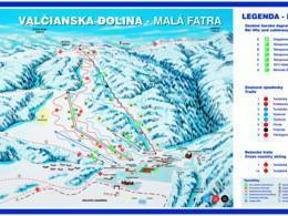 Trail map Valčianska Dolina – Valča (Snowland)