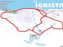 Trail map Igrišta – Vlasenica