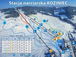 Trail map Koziniec – Czarna Góra