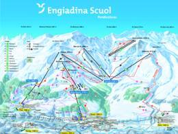 Trail map Scuol – Motta Naluns