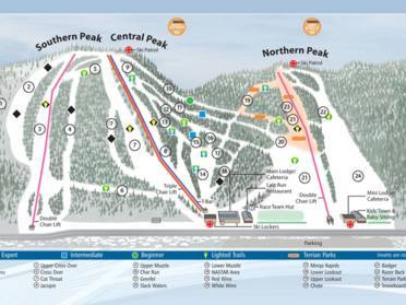 Labrador Mountain Trail Map Ski Resort Labrador Mountain - Skiing Labrador Mountain
