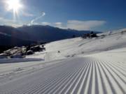 Perfect slope preparation in the ski resort of Gitschberg Jochtal