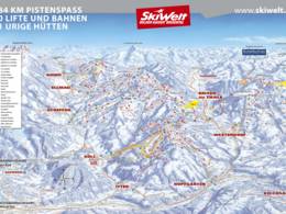 Trail map SkiWelt Wilder Kaiser-Brixental