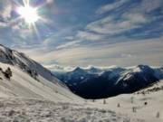 Panorama view from the mountain station of the Valette chairlift