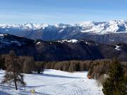 Gran Pista with view of the Dolomites