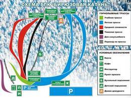Trail map Biryuzovaya Katun