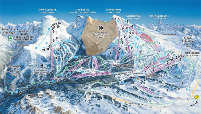 Great Divide Ski Trail Map Great Divide Express