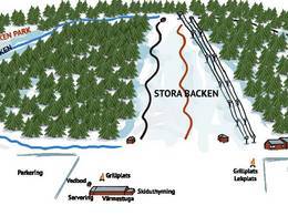 Trail map Yxbacken