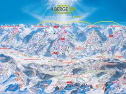 Trail map Schladming – Planai/​Hochwurzen/​Hauser Kaibling/​Reiteralm (4-Berge-Skischaukel)