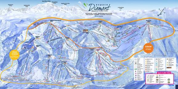 Espace diamant piste map
