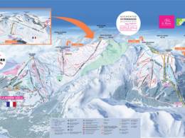 Trail map Espace San Bernardo – La Rosière/La Thuile
