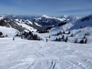 View of the Kitzbüheler Horn (from the slopes on the Steinbergkogel)