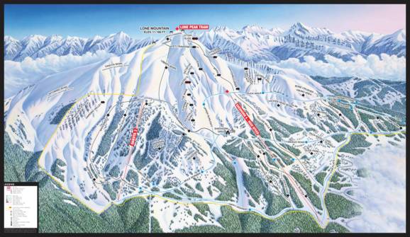Montana Ski Resorts Bridger Bowl Big Sky Downhill Snowboard Maps
