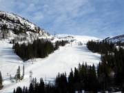 Wide Stjärnbacken slope above Åre
