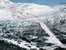 Trail map Stryn Skisenter