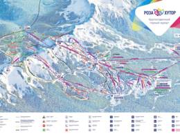 Trail map Rosa Khutor