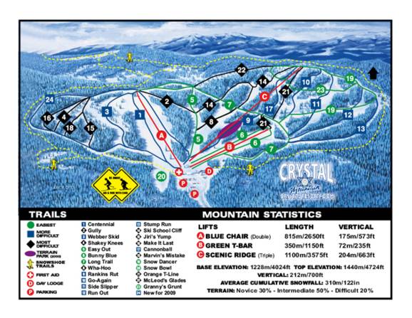 Trail Map Crystal Mountain Westbank