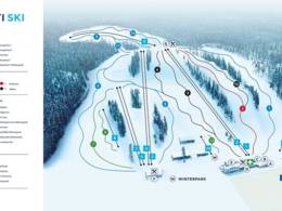 Trail map Vihti Ski Center