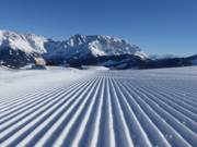 Perfect slope preparation in front of the Hochkönig