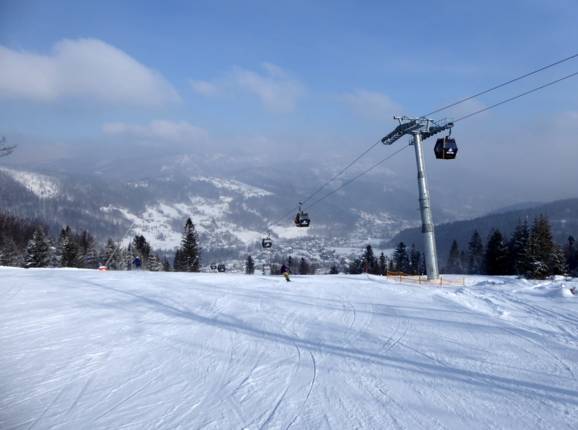 The Szczyrk gondola takes you up to Hala Skrzyczeńska