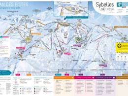 Trail map Les Sybelles – Le Corbier/La Toussuire/Les Bottières/St Colomban des Villards/St Sorlin/St Jean d’Arves