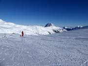 The Wildkogel Arena with a view of the Rettenstein