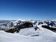 View of the Kitzbüheler Horn and Hahenkamm