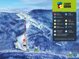 Trail map Czarny Groń