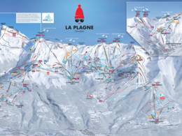 Trail map La Plagne (Paradiski)
