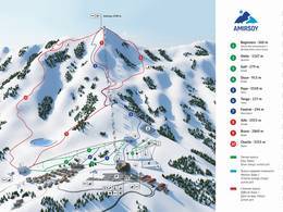 Trail map Amirsoy Mountain Resort