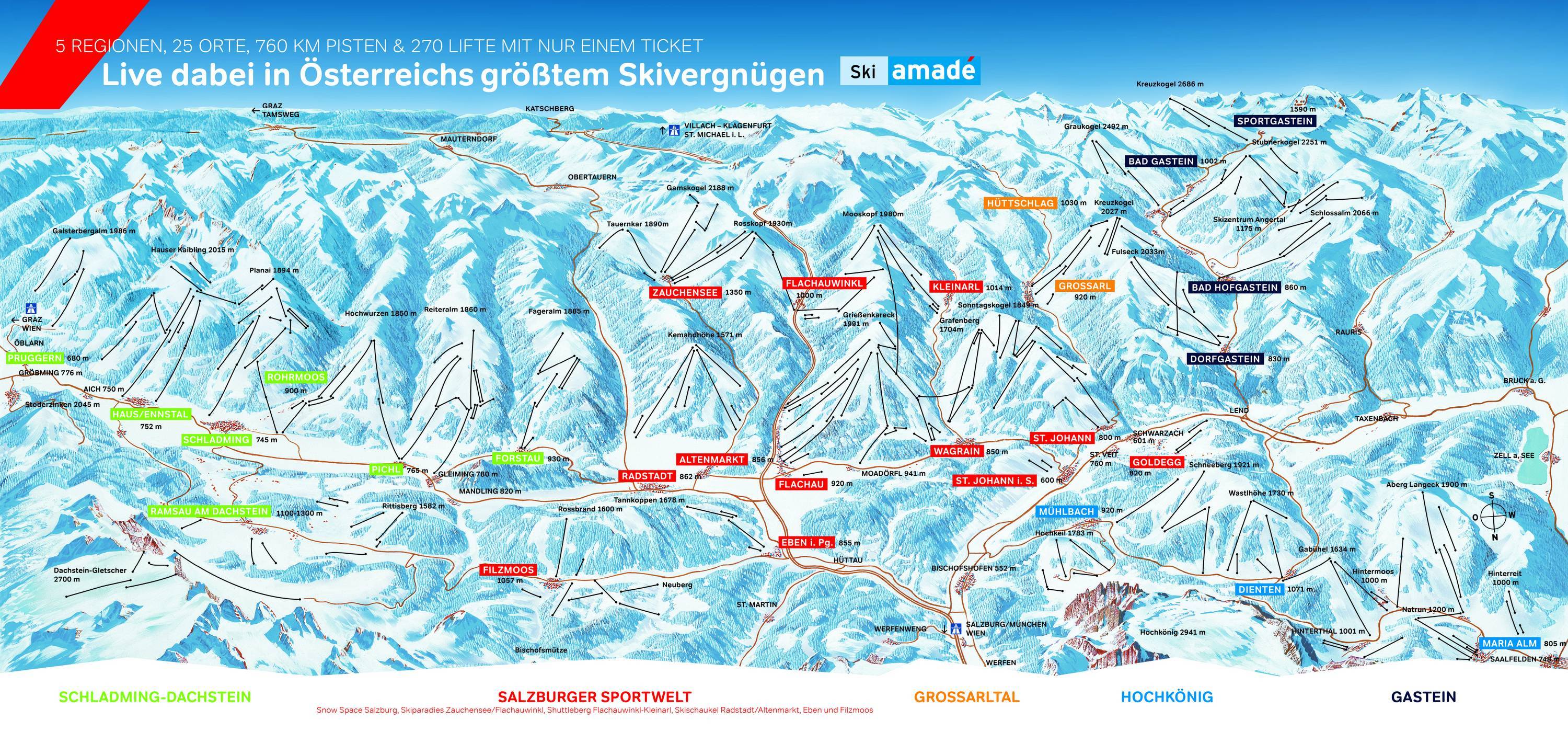 Ski Amade Piste Map Piste Maps Ski Amadé – Trail Maps Ski Amadé