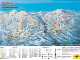 Trail map Rauland Skisenter/Holtardalen