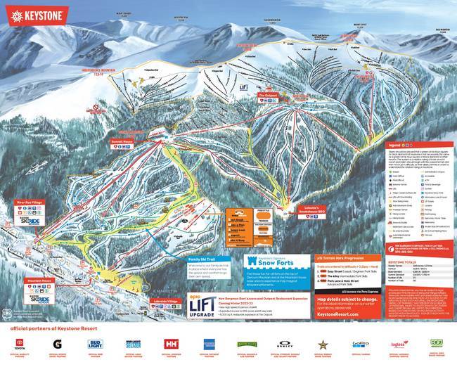 Map Of Keystone Colorado River Run Gondola