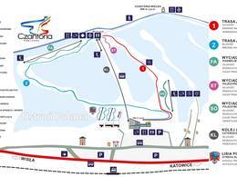 Trail map Czantoria – Ustroń