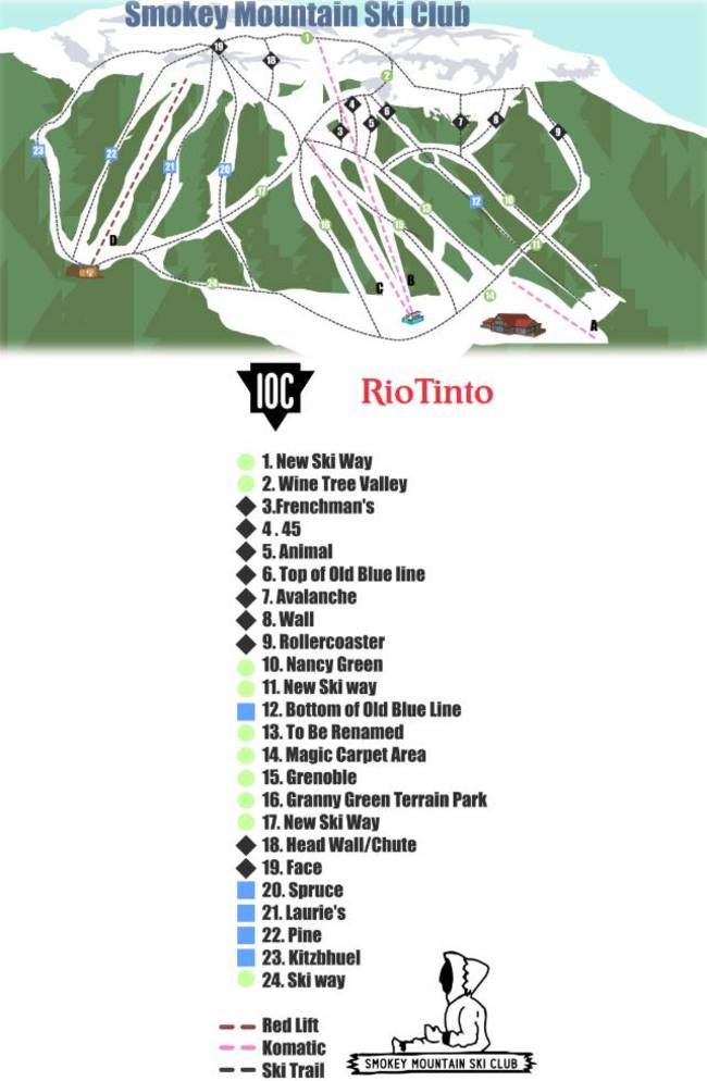 Labrador Mountain Trail Map Trail Map Smokey Mountain