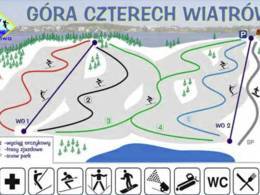 Trail map Gora Czterech Wiatrow – Maragowo