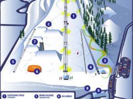 Trail map Ski Hill "Lemberga Hūte" – Ventspils