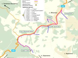 Trail map Kooperatyvny (Кооперативний) – Yablunytsia (Яблуниця)