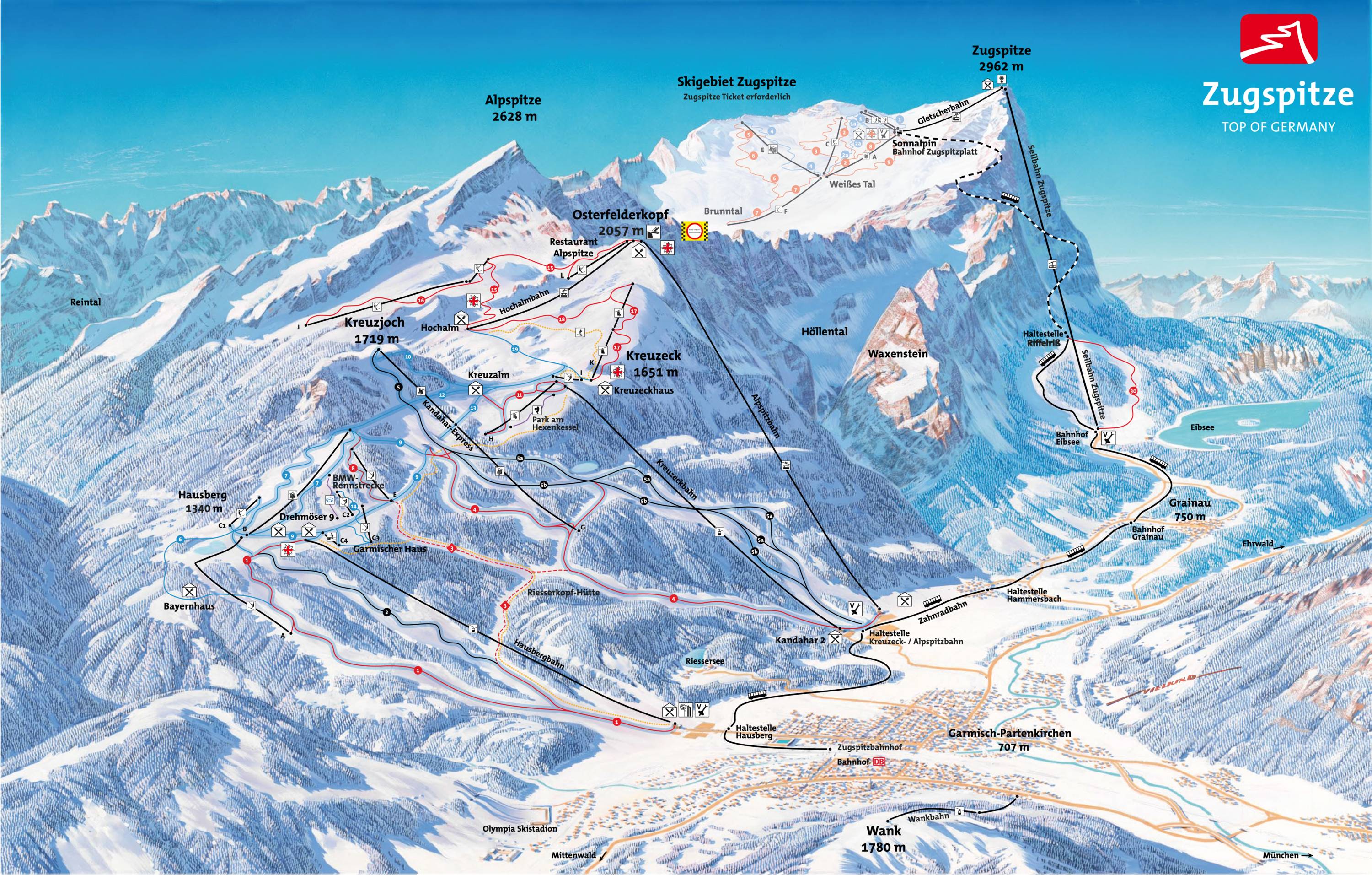 garmisch partenkirchen kartta Trail Map Garmisch Classic Garmisch Partenkirchen garmisch partenkirchen kartta
