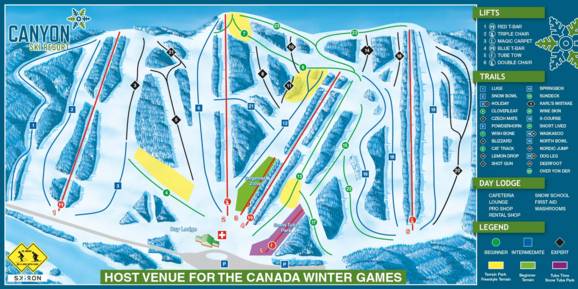 Canyon Ski Resort Map Trail Map Canyon Ski Area